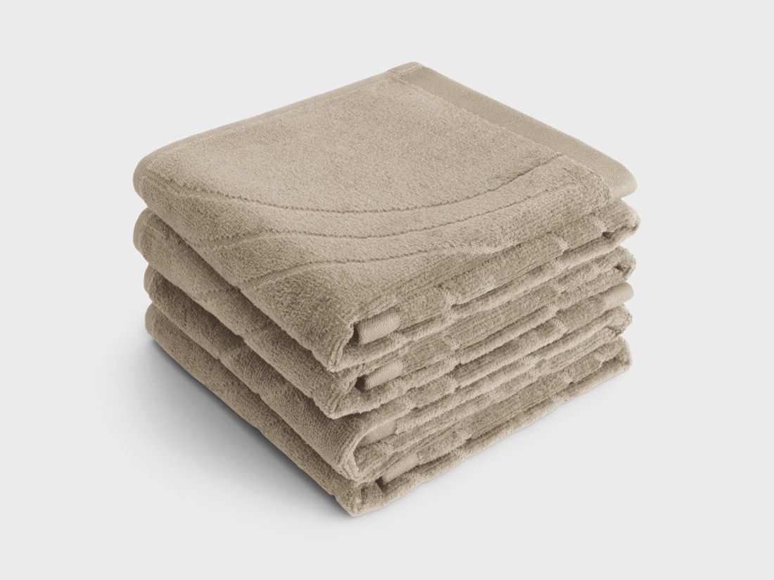 Gästehandtücher Velours Classic Taupe 30x50 - 4 st