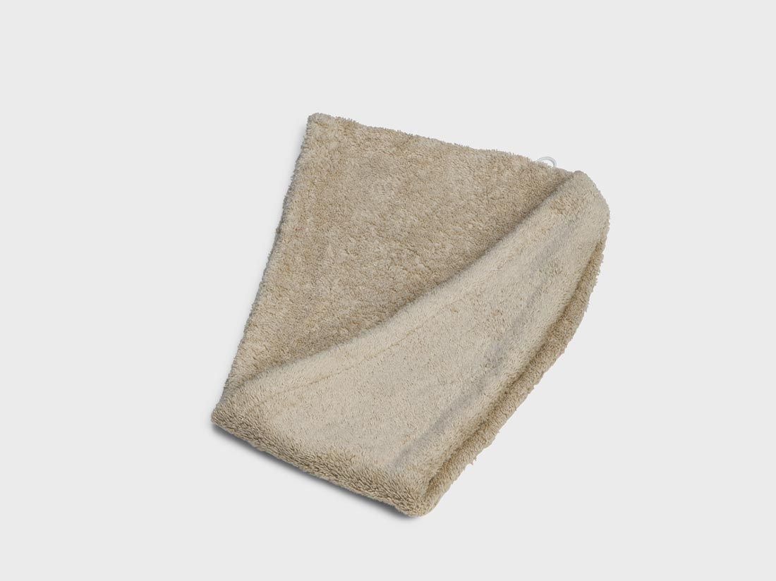 Serviette cheveux éponge taupe chaud