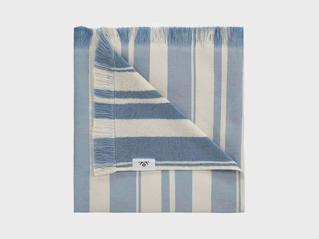 Hamamhandduk faded blue stripe 100x180 - 1 st.