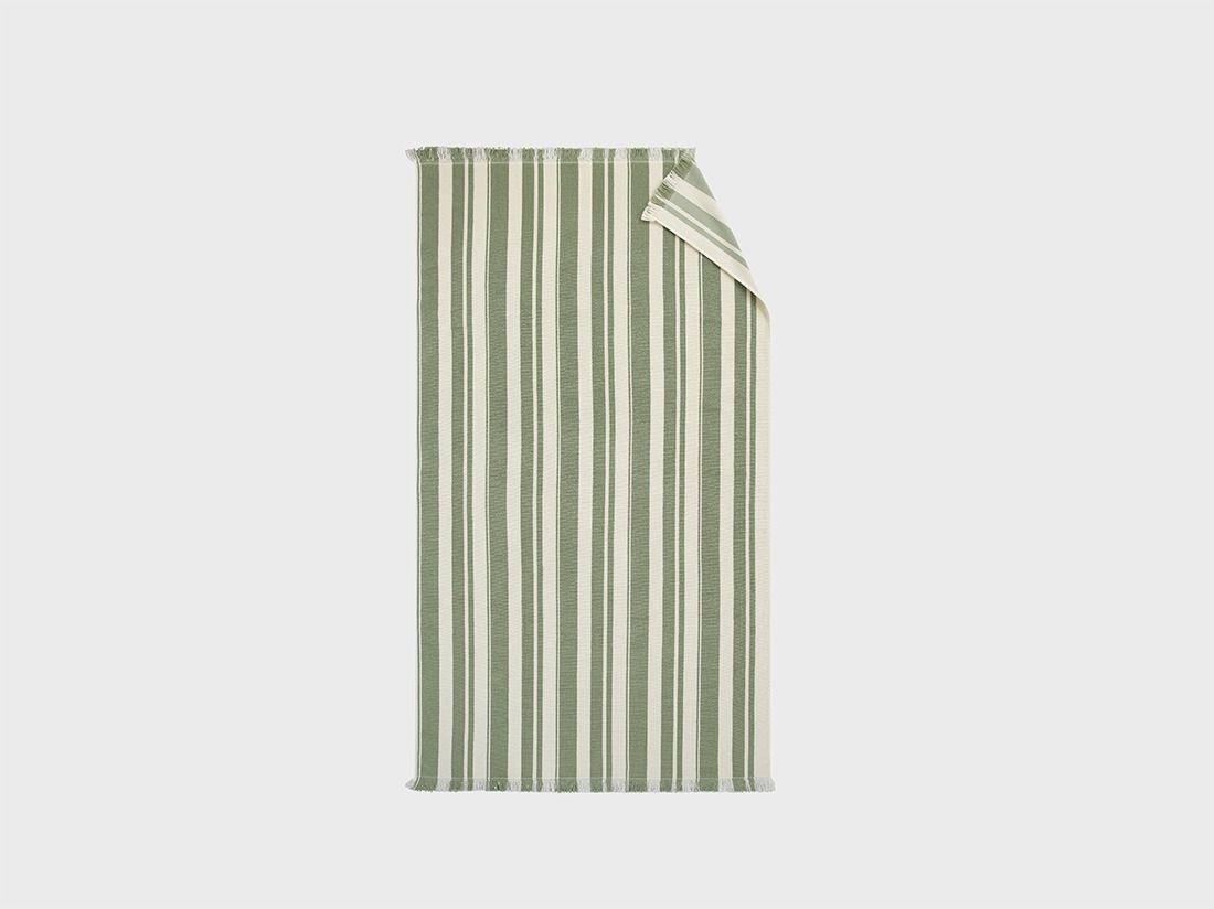Hamamhandduk sage green stripe 100x180 - 1 st.