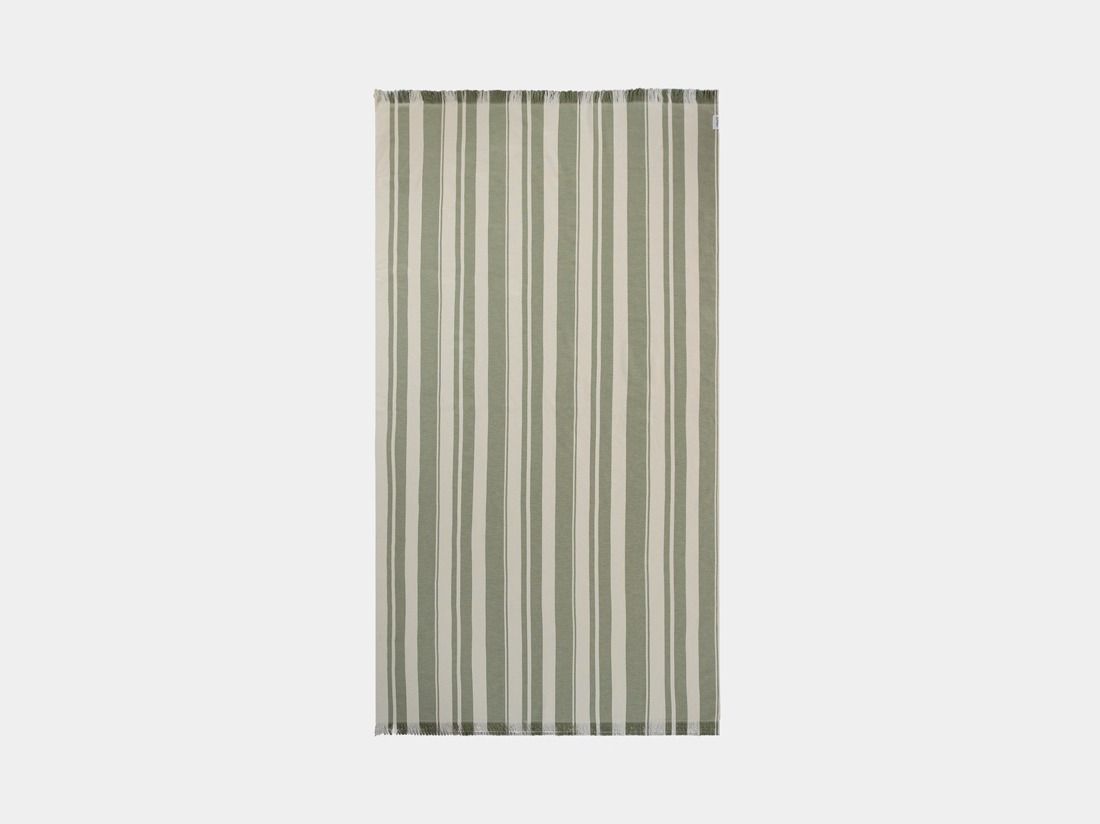 Hamamhandduk sage green stripe 100x180 - 1 st.