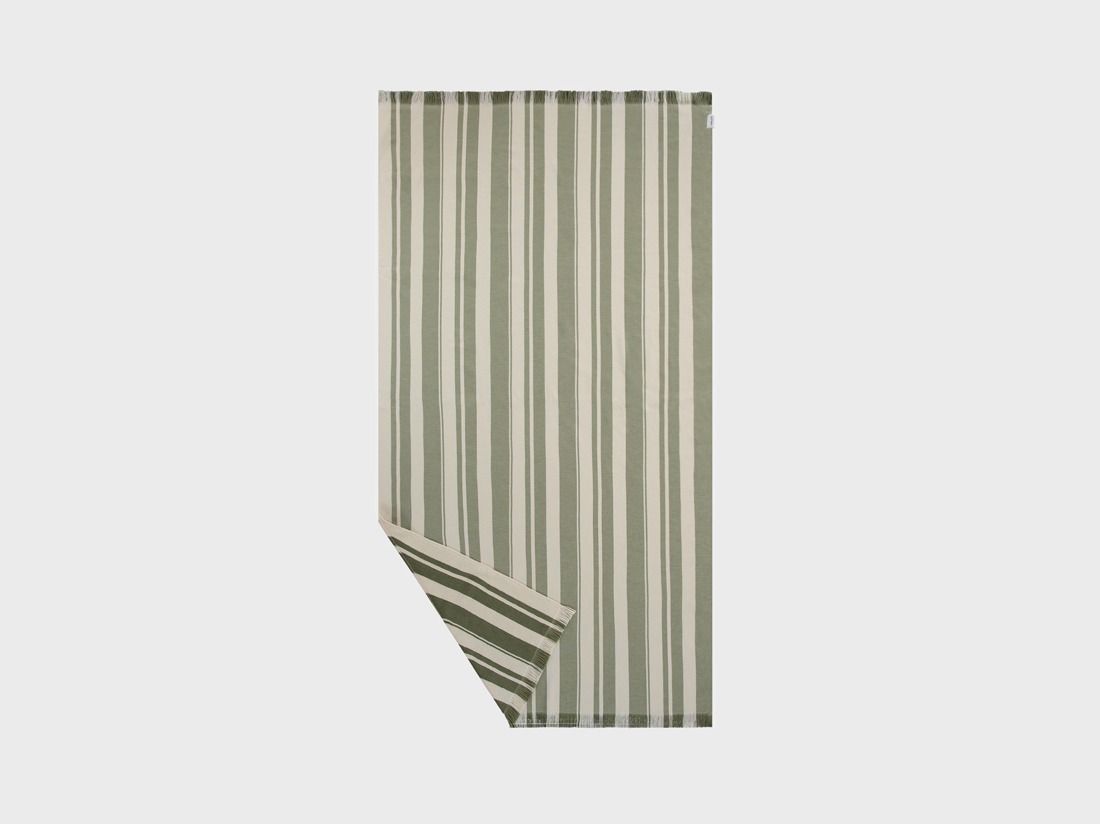 Hamamhandduk sage green stripe 100x180 - 1 st.