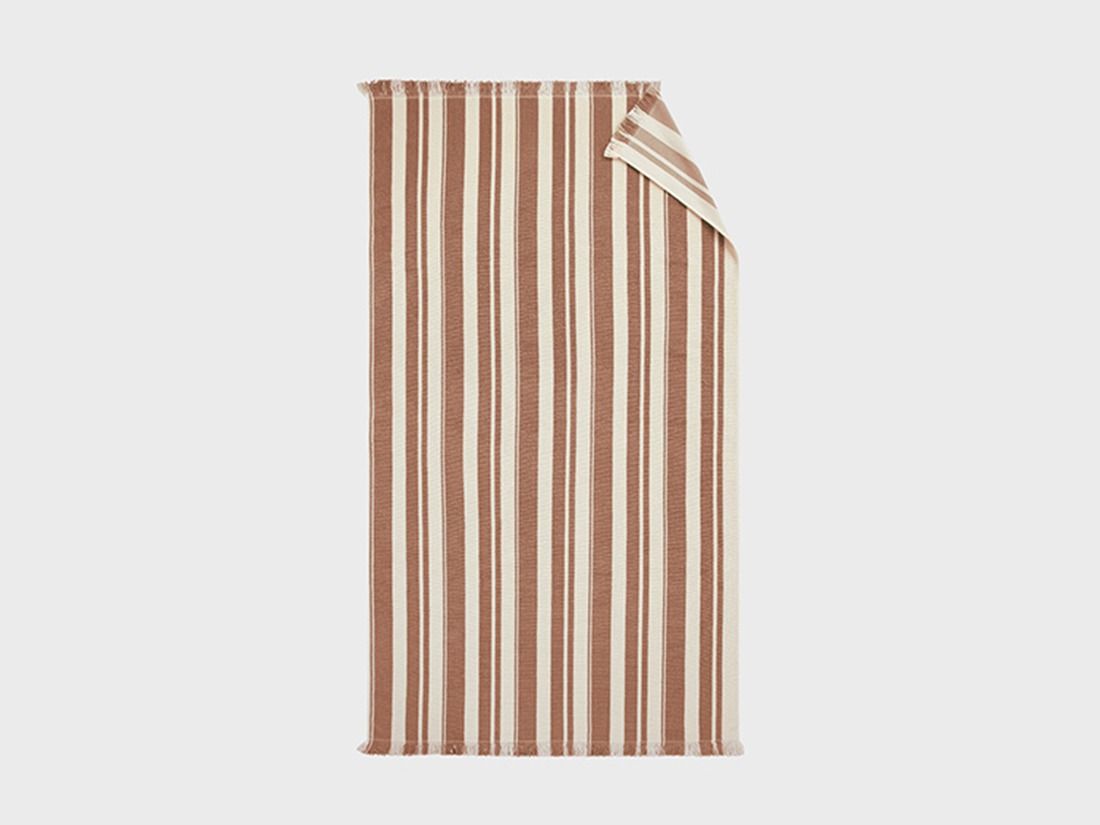 Hamamhandduk terracotta stripe 100x180 - 1 st.