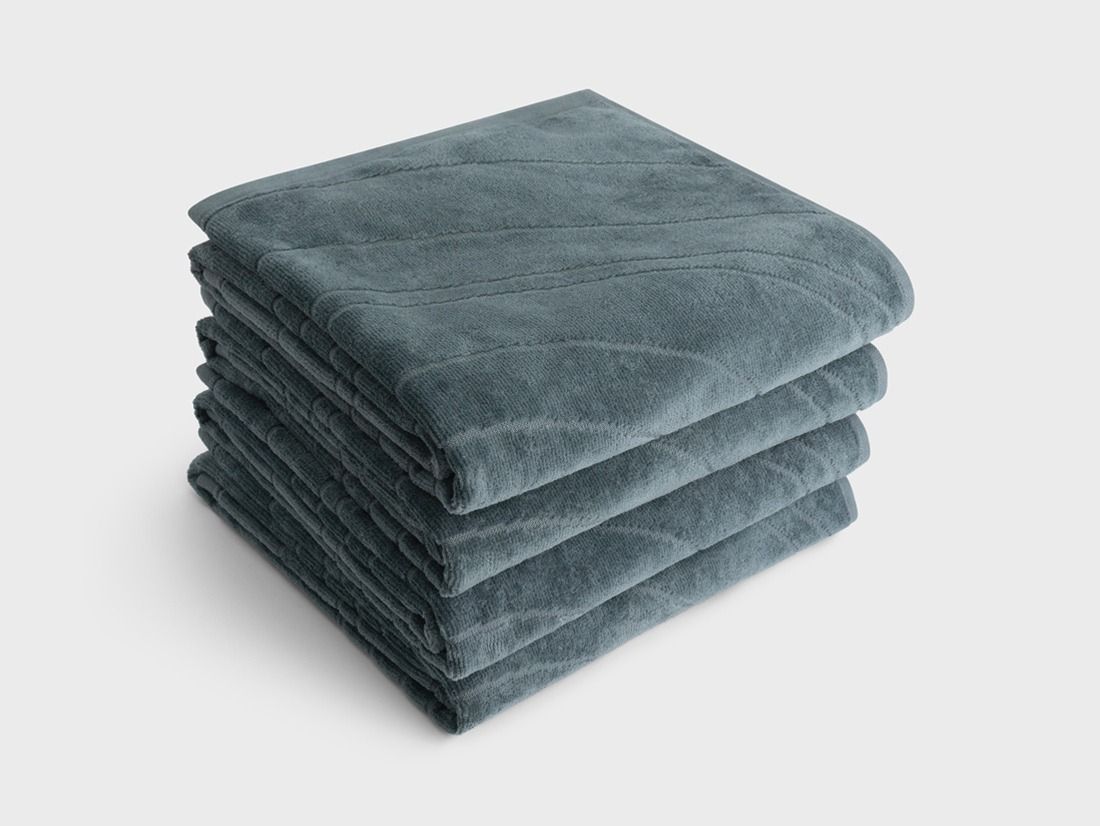 Håndklæder velour pebble blue 50x100