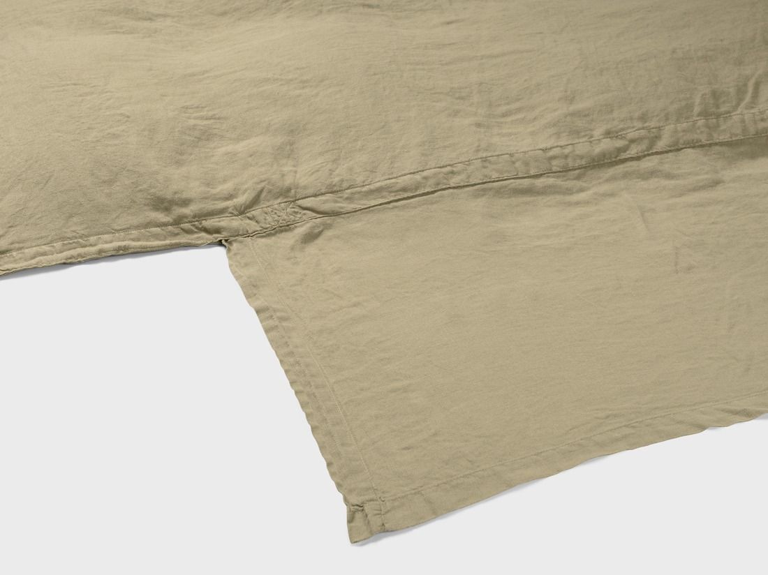 Dekbedovertrek hennep/katoen botanic green