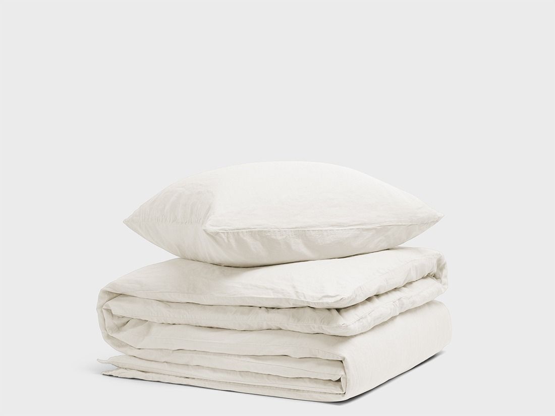 Dekbedovertrek hennep/katoen soft cream