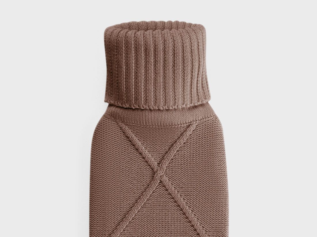 XL-Wärmflaschenbezug Baumwolle Cocoa Brown 78x12