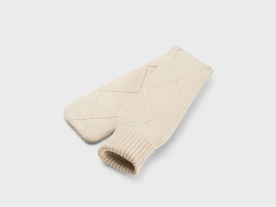 Housse de bouillotte XL en coton blanc chaud 78x12