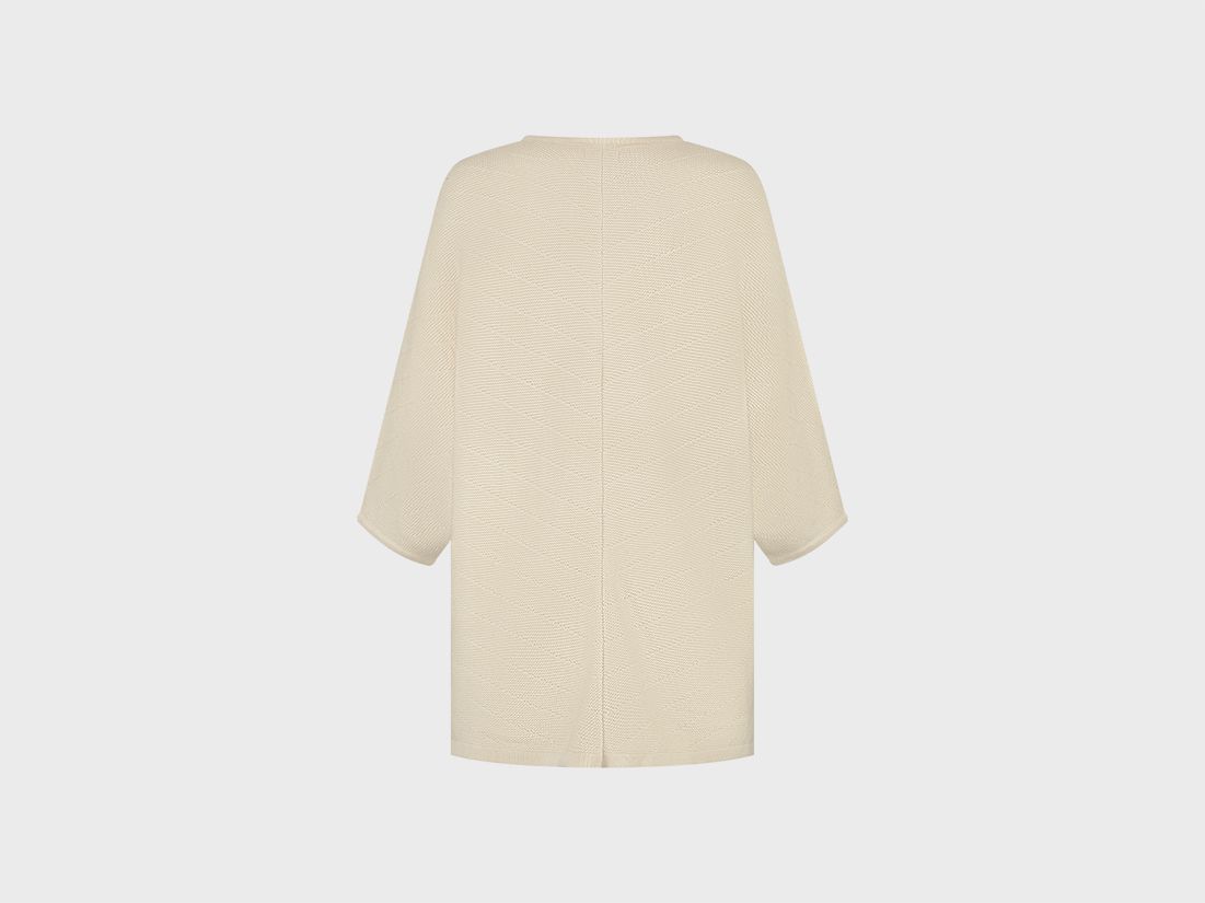 Veste de kimono en maille de coton blanc chaud