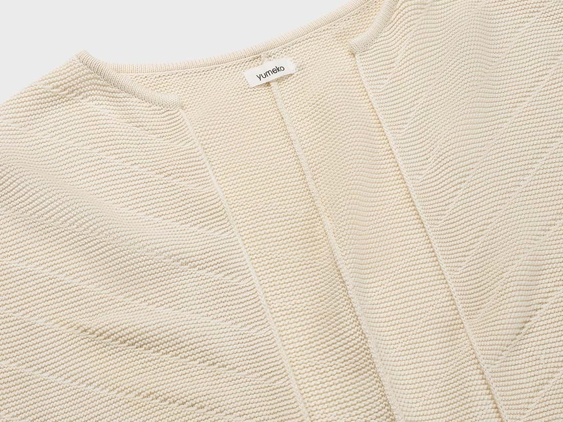 Veste de kimono en maille de coton blanc chaud