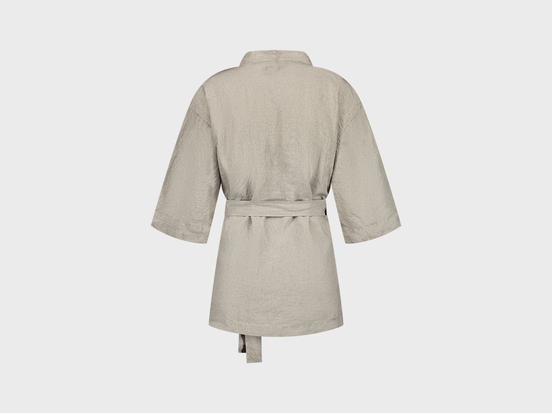 Veste kimono lin lavé naturel