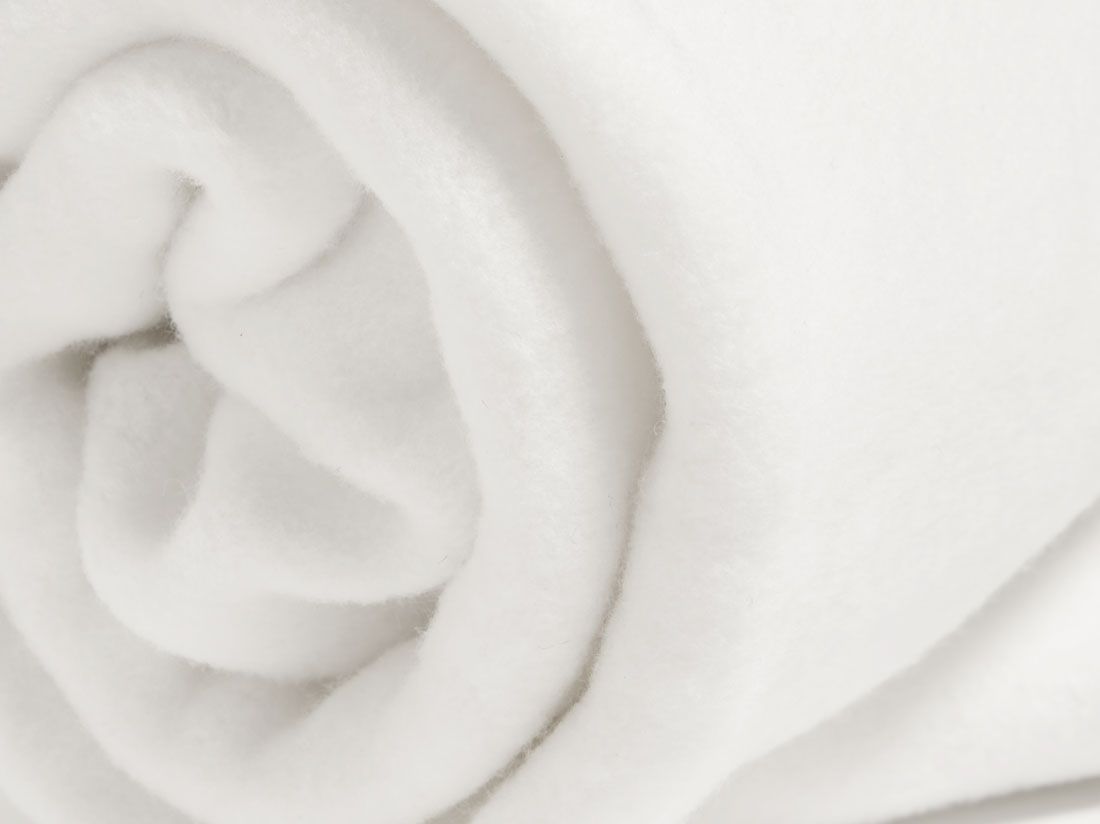 Molton für Topper Baumwolle Pure White