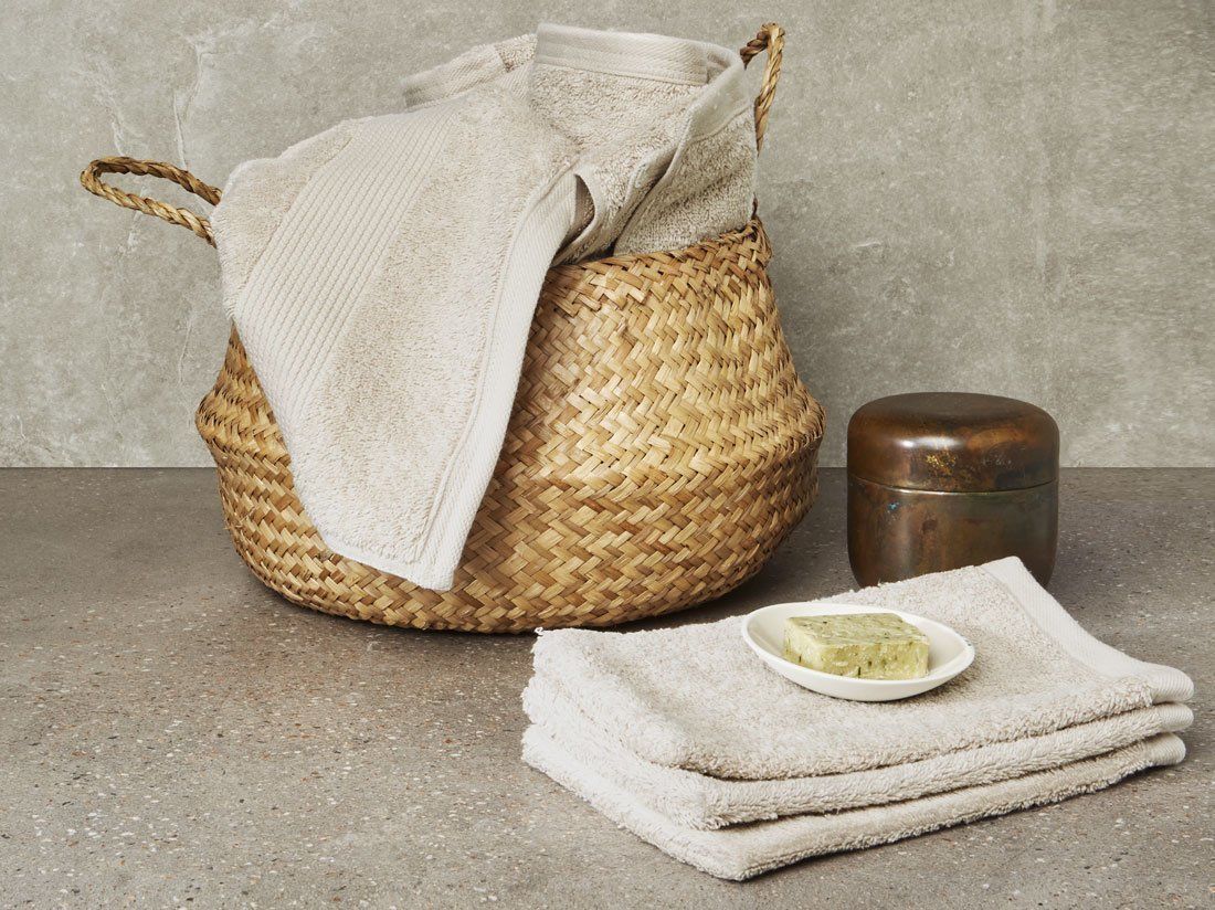 Handdoeken terry white sand 50x100