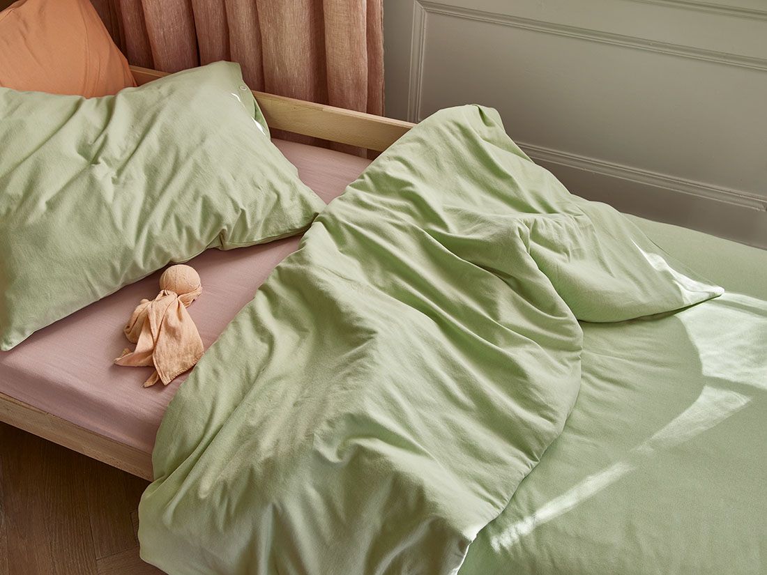 Kinderbettwäsche Baumwolljersey Pistachio Green