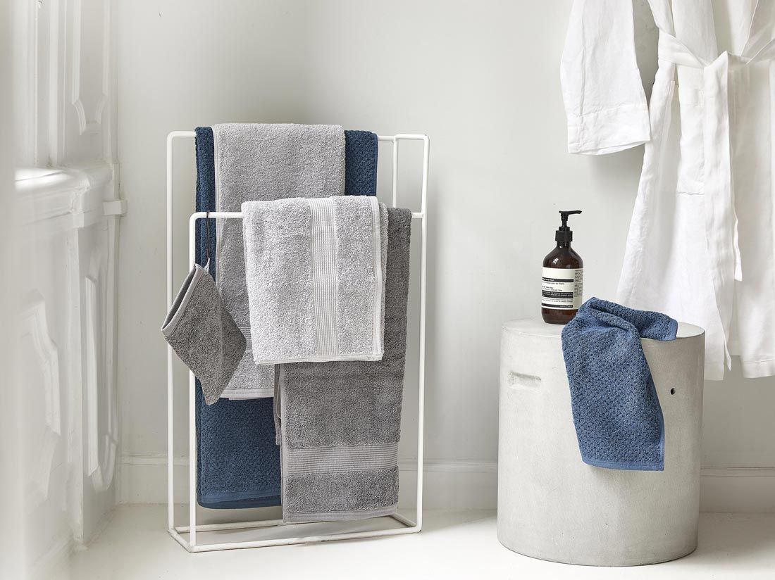 Serviette de bain éponge gris foncé 70x140 - 2 pcs