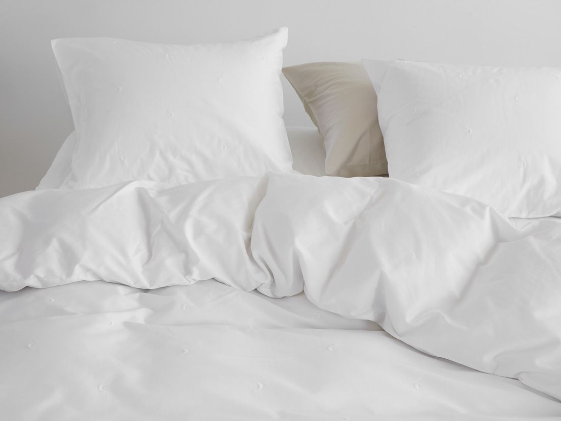 Dekbedovertrek katoensatijn white moon