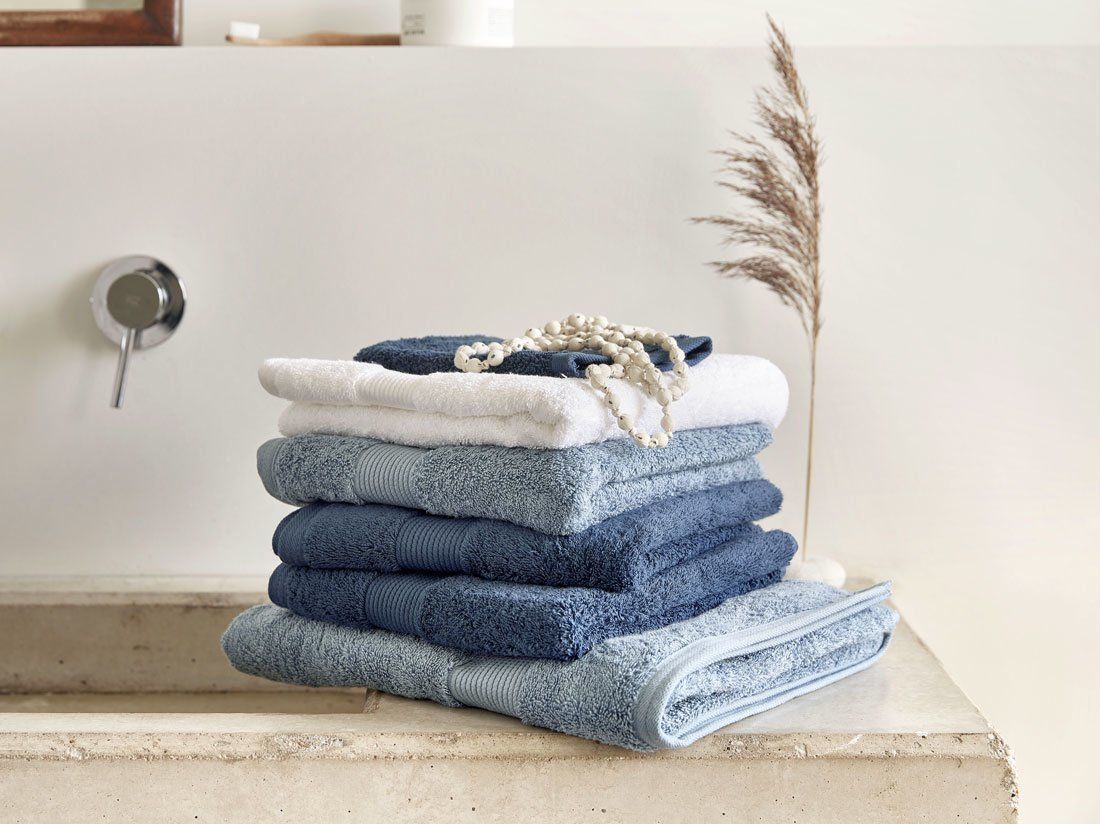 Serviette de bain éponge bleu délavé 70x140 - 2 pcs