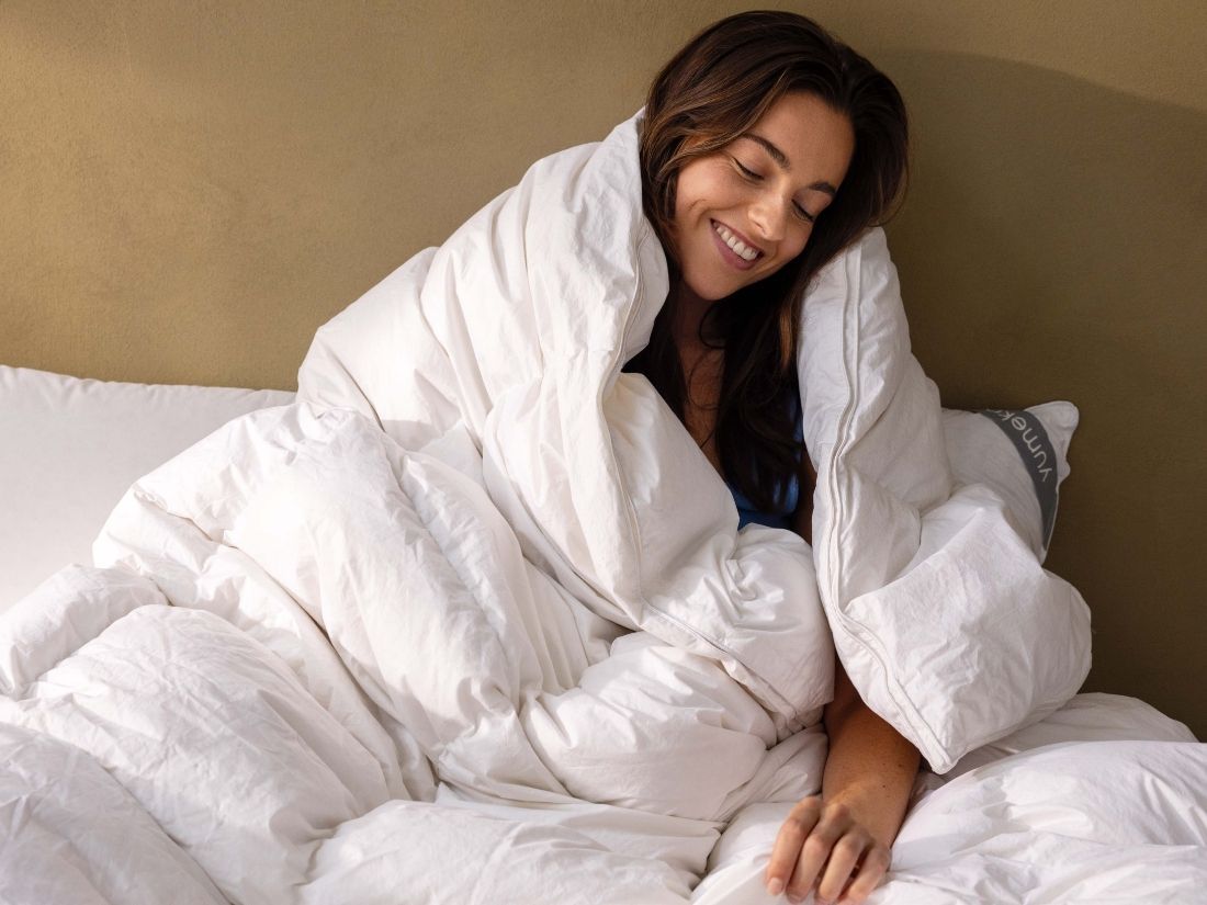 Couette en duvet recyclé tempérée