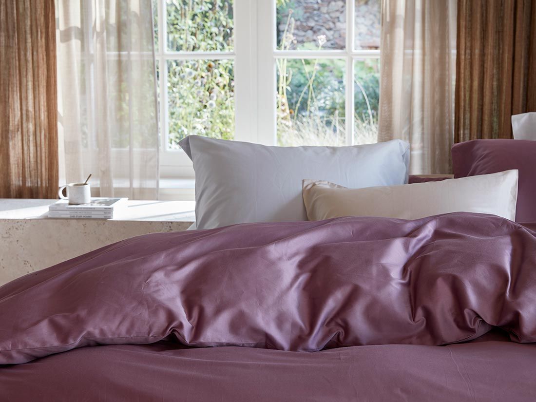 Parure de lit satin de coton améthyste