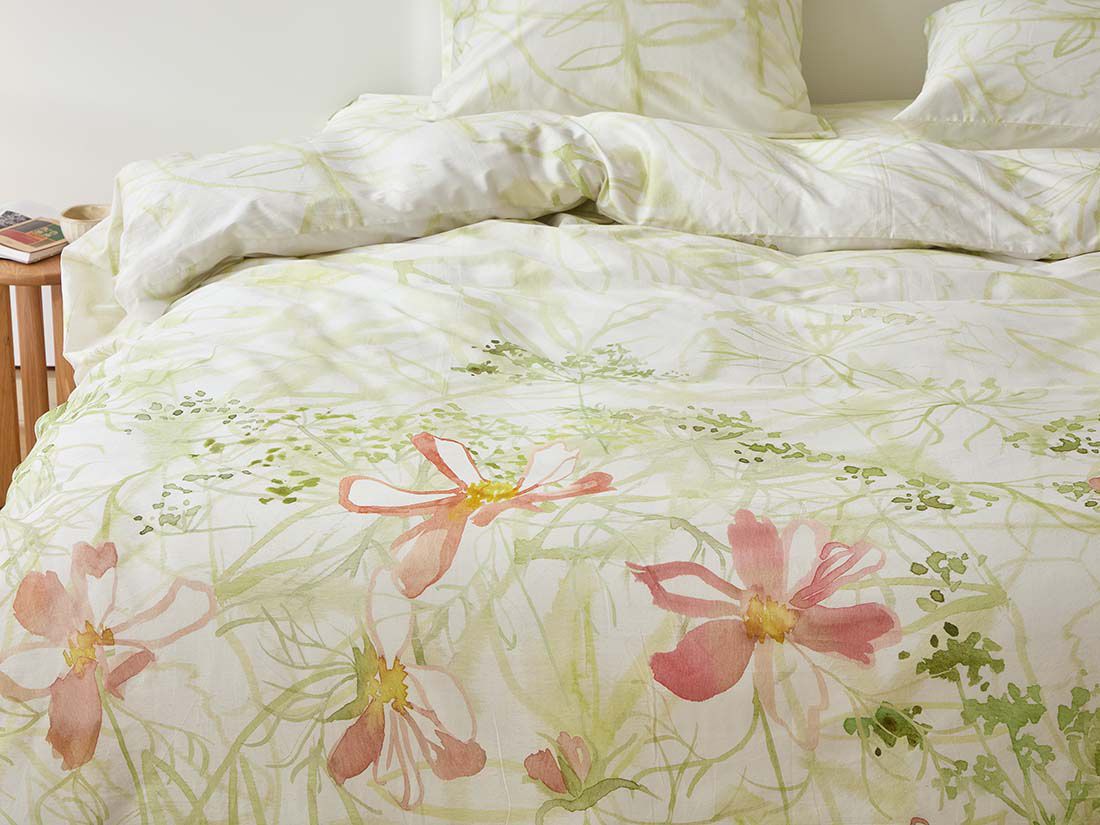 Parure de lit satin de coton cosmos