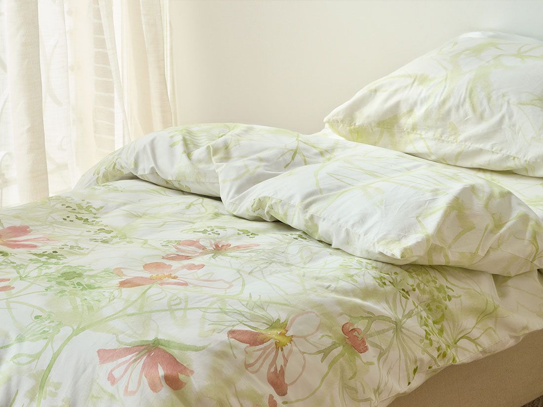 Parure de lit satin de coton cosmos