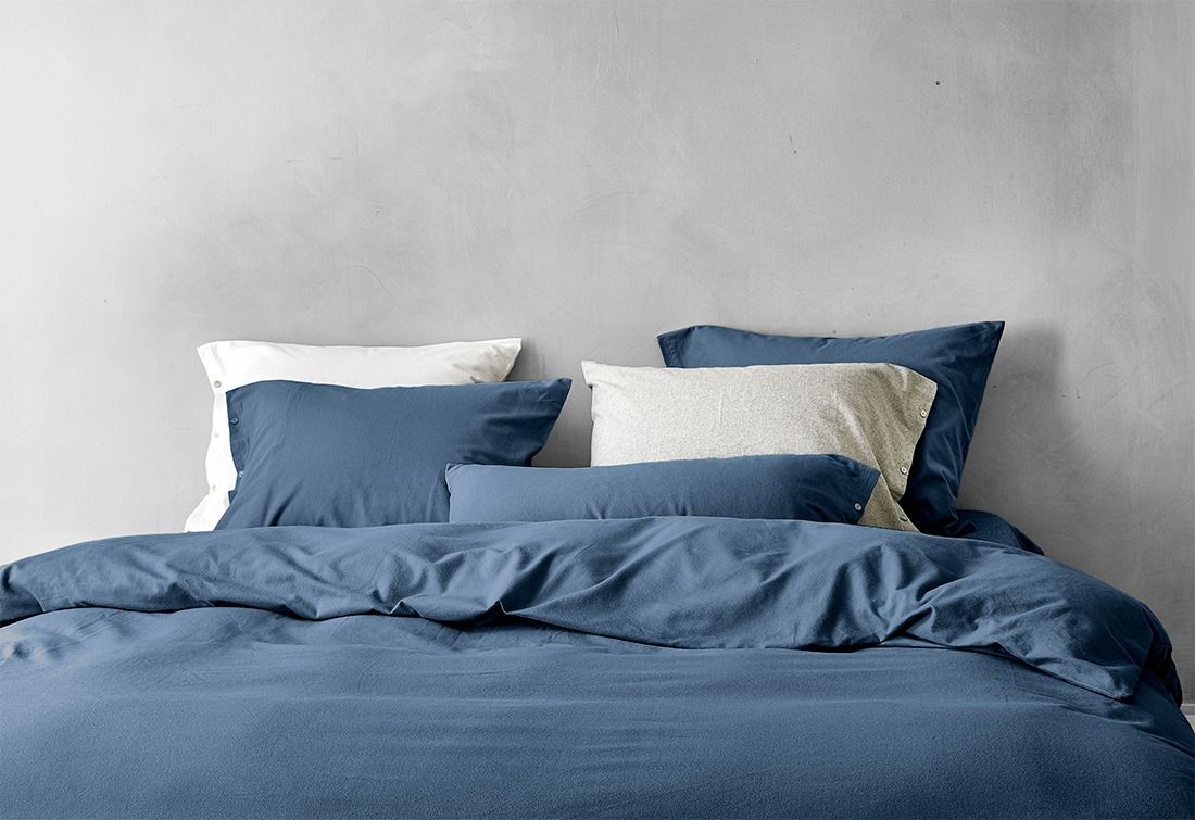 Flanell-Bettwäsche Denim Blue