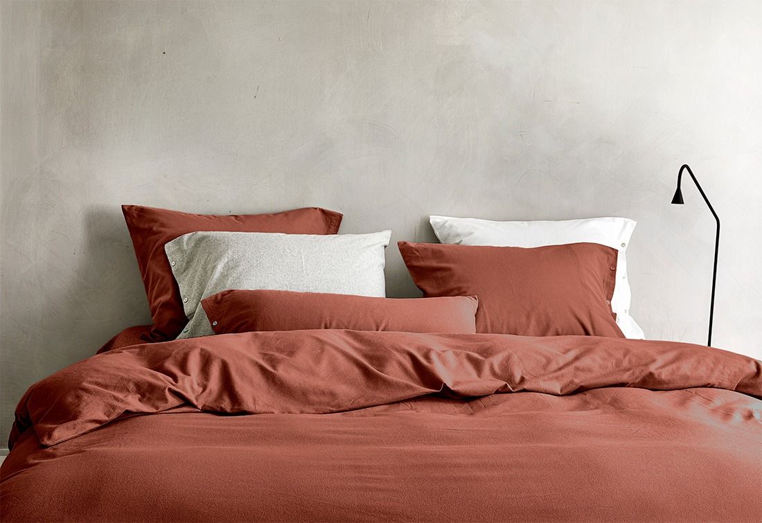 Dekbedovertrek flanel red velvet