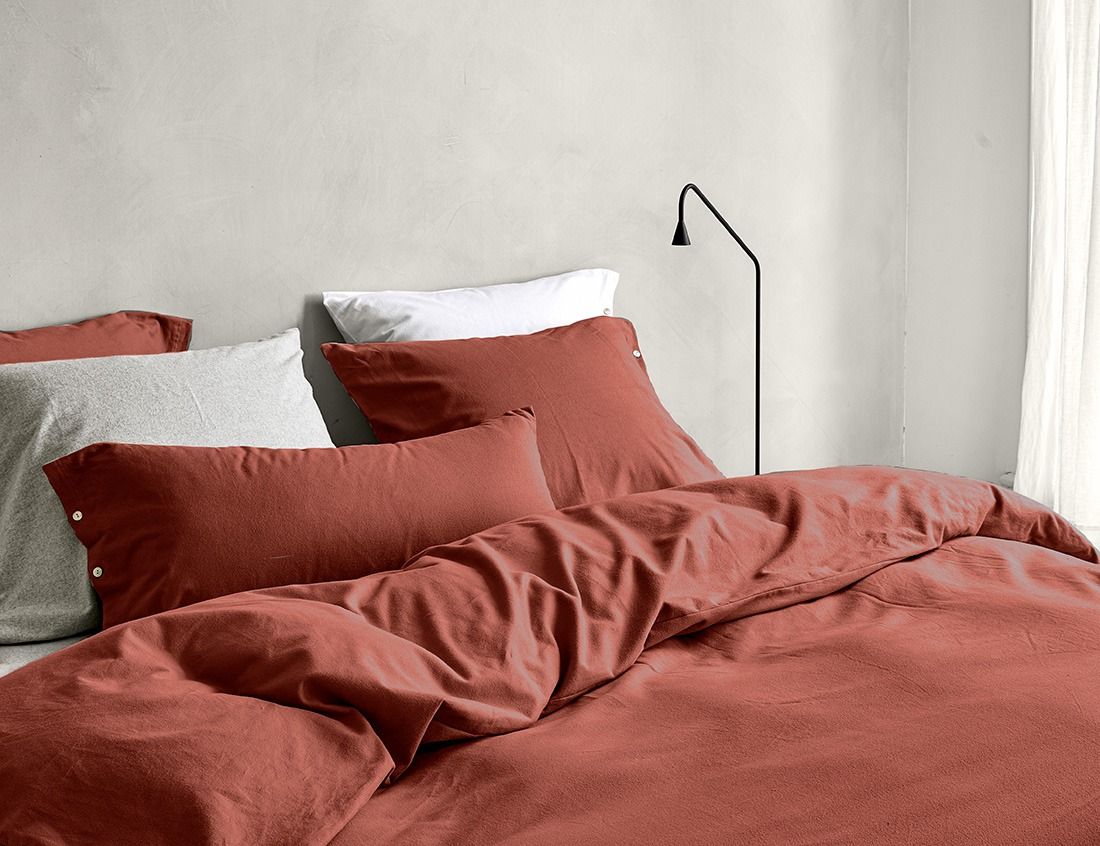 Dekbedovertrek flanel red velvet