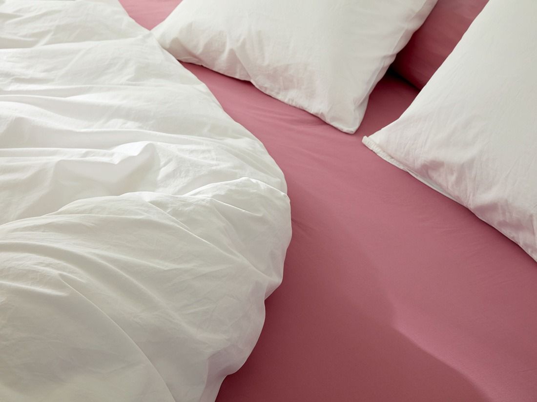 Parure de lit percale de coton blanc sérénité