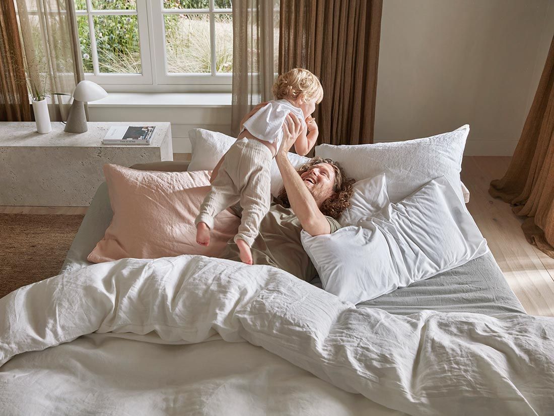 Bettwäscheset Gewaschenes Leinen Pure White