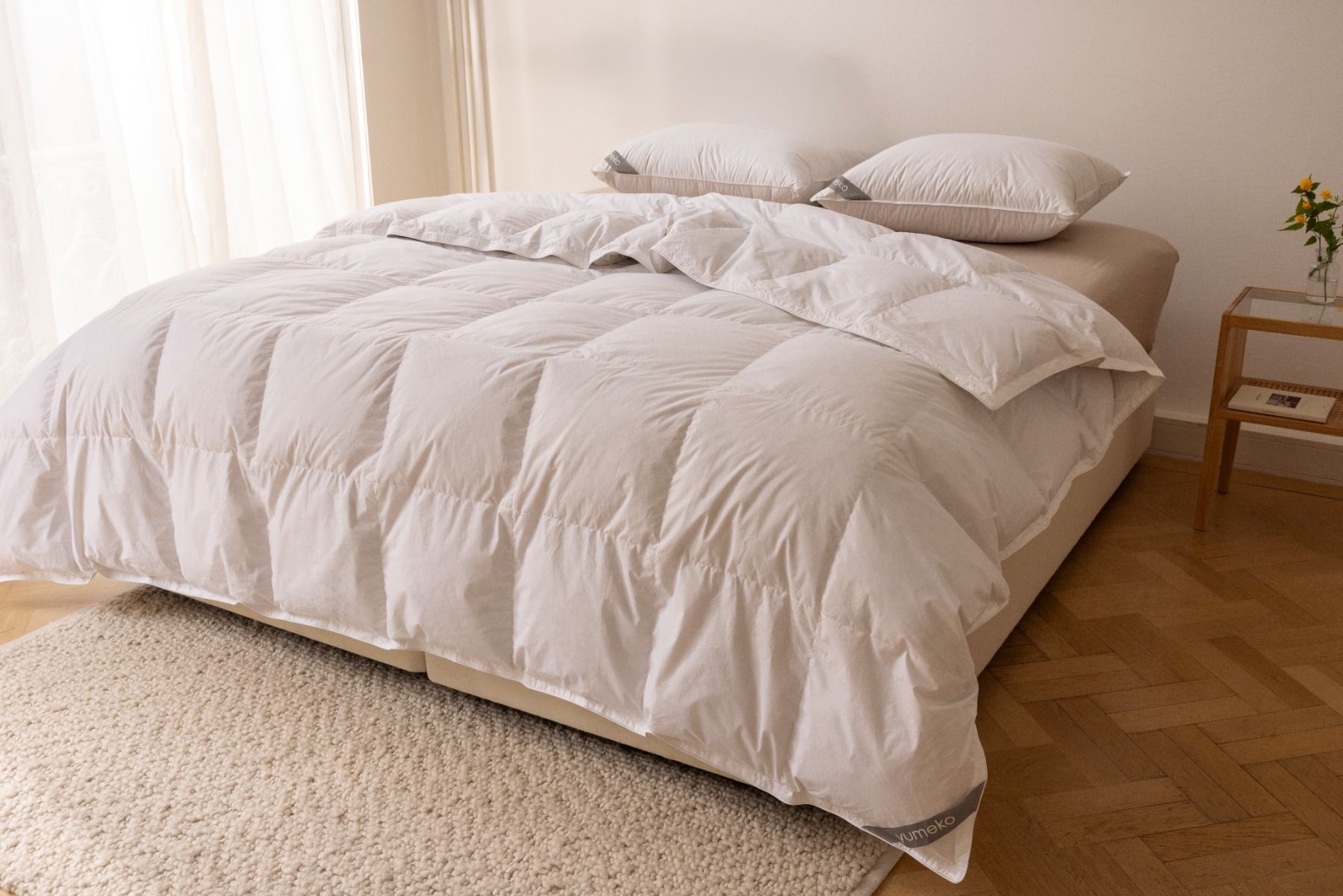Couette en duvet recyclé demi-duvet tempérée