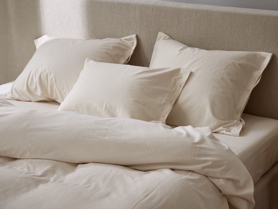 Pudebetræk bomuldsflonel natural