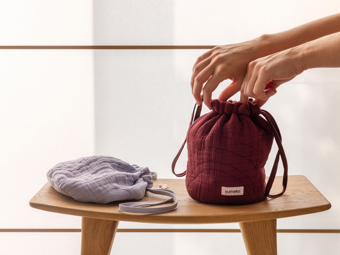 Pose bomuldsmuslin arch bordeaux