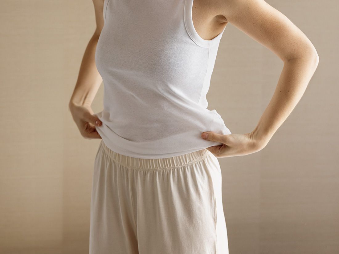 Pyjamahose Damen Jersey Sunrise White