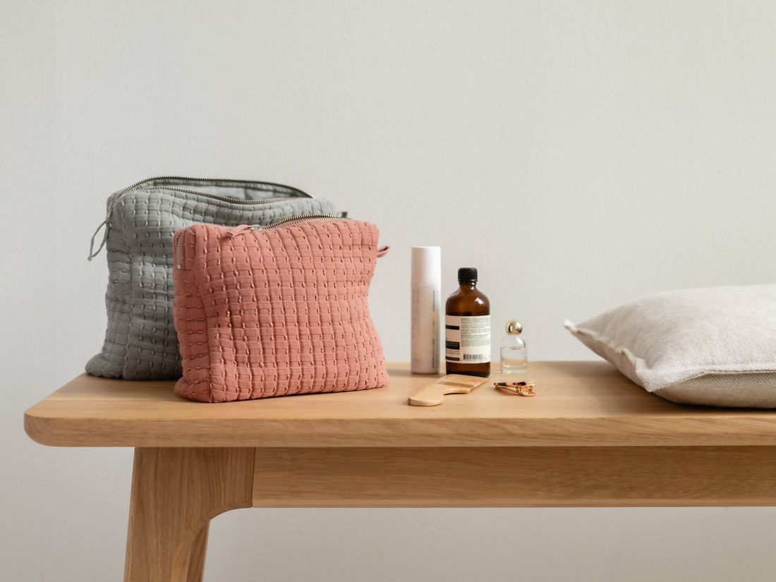 Necessär bomullsmuslin rose cloud