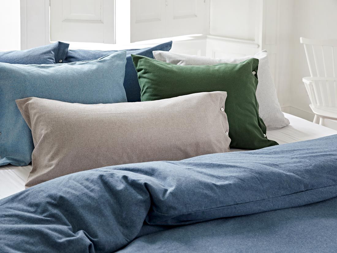 Dekbedovertrek flanel denim blue