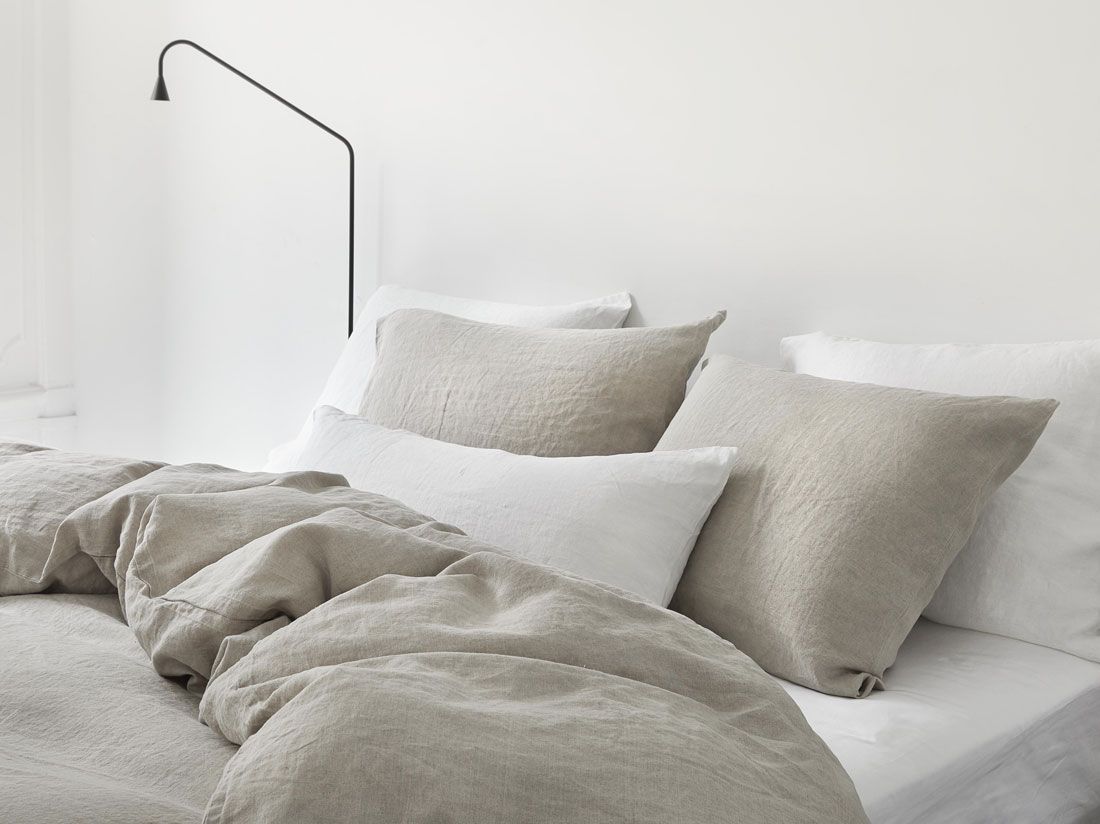 Sengesæt vasket hør natural