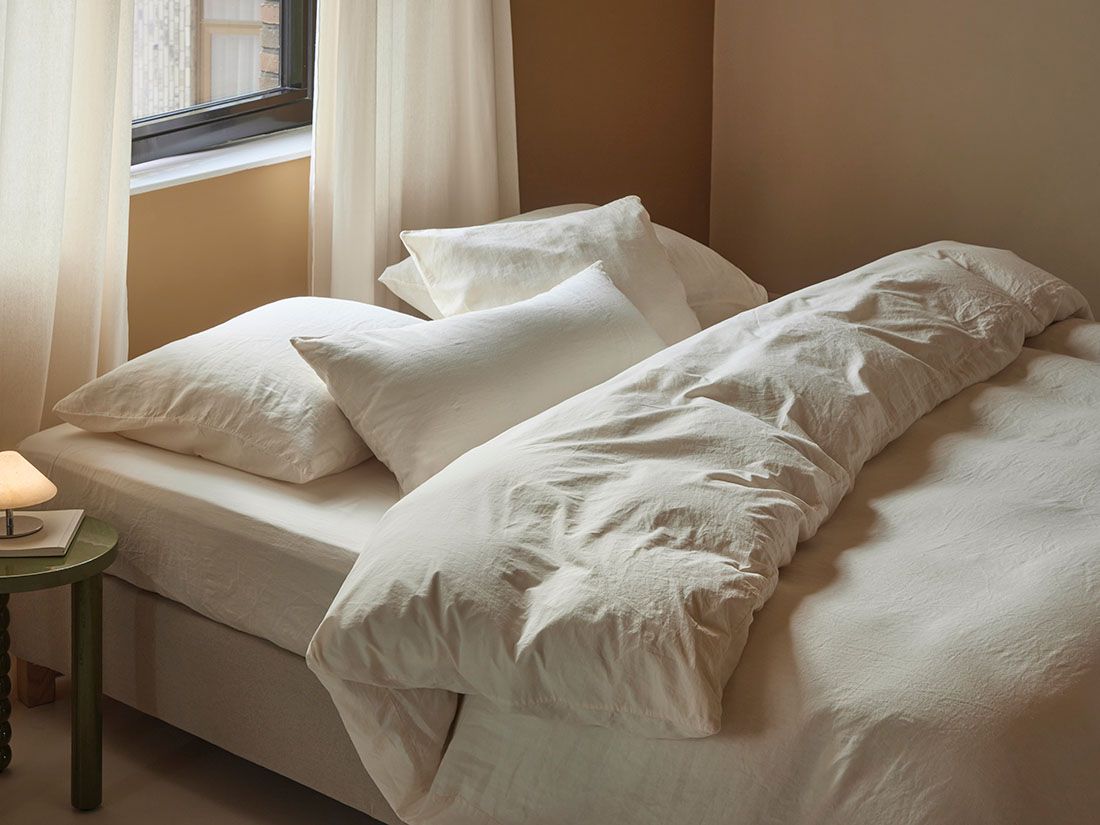 Dekbedovertrek hennep/katoen soft cream