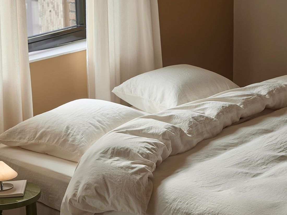 Hanf-Baumwoll-Kissenbezug Soft Cream