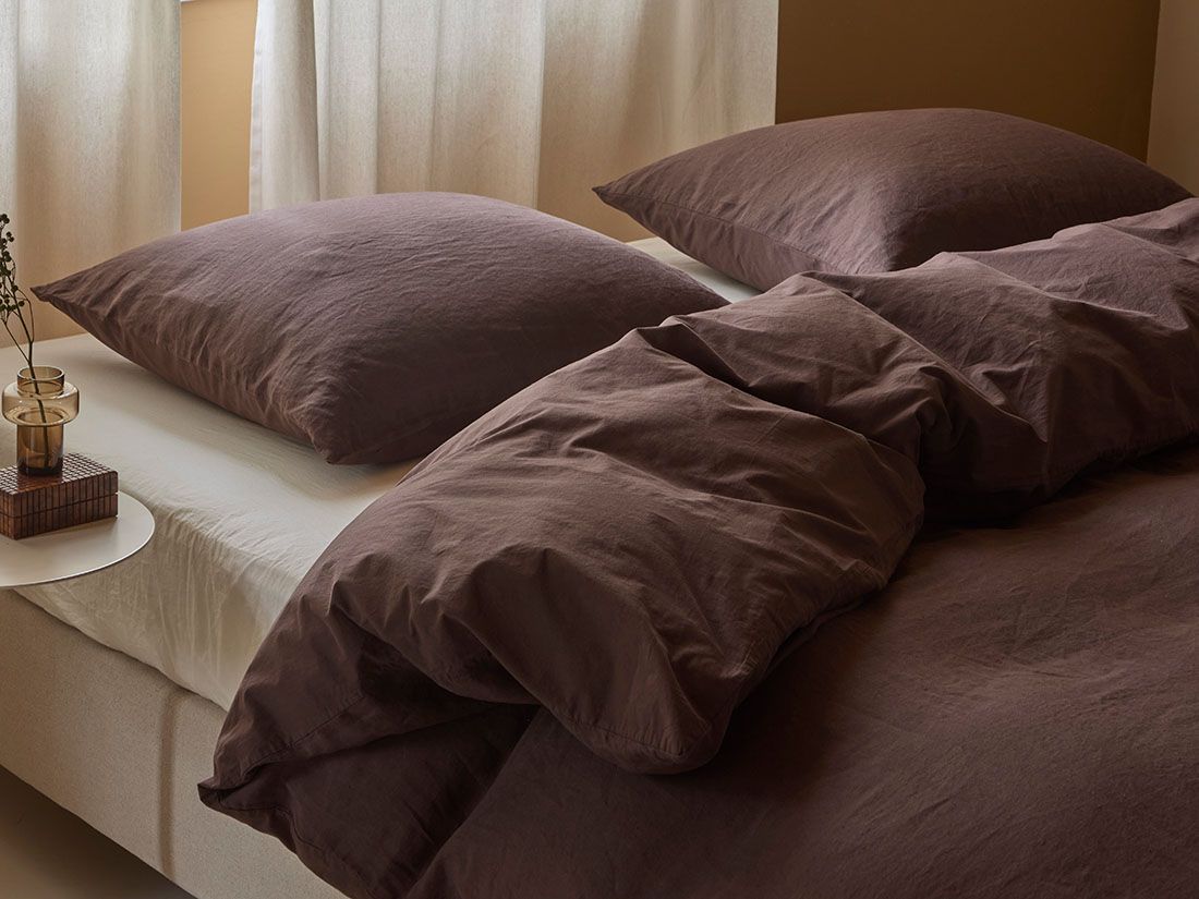 Hanf-Baumwoll-Bettwäsche Roasted Brown