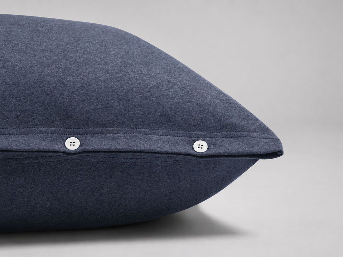 Kussensloop jersey indigo blue
