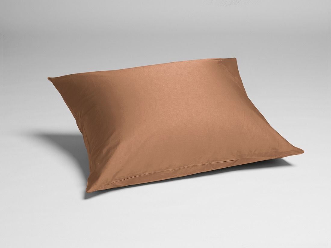 Kissenbezug Baumwollsatin Caramel