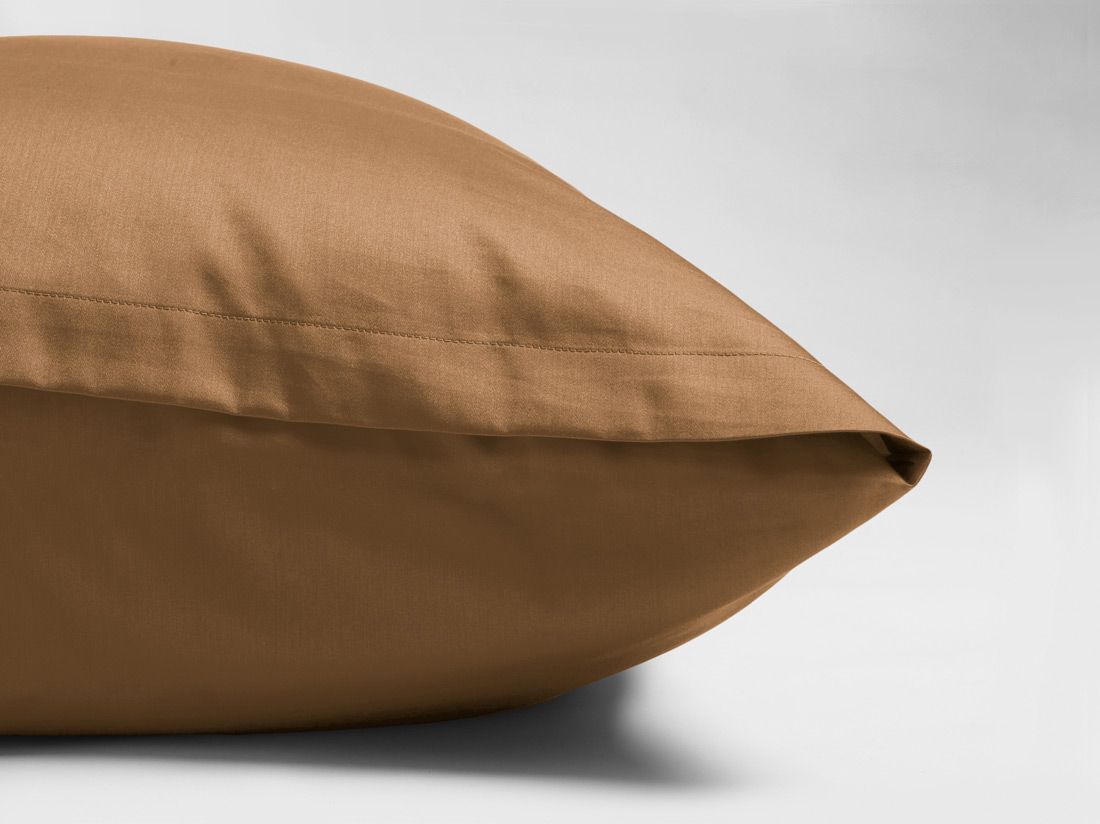 Parure de lit satin de coton caramel