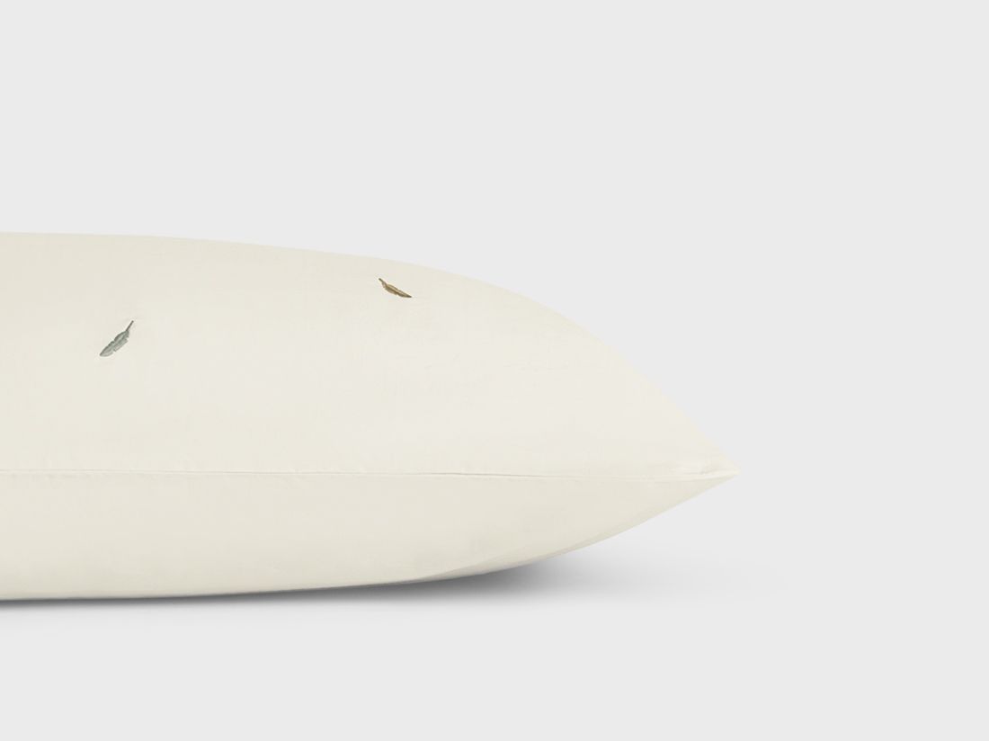 Dekbedovertrek katoensatijn multicolour feather