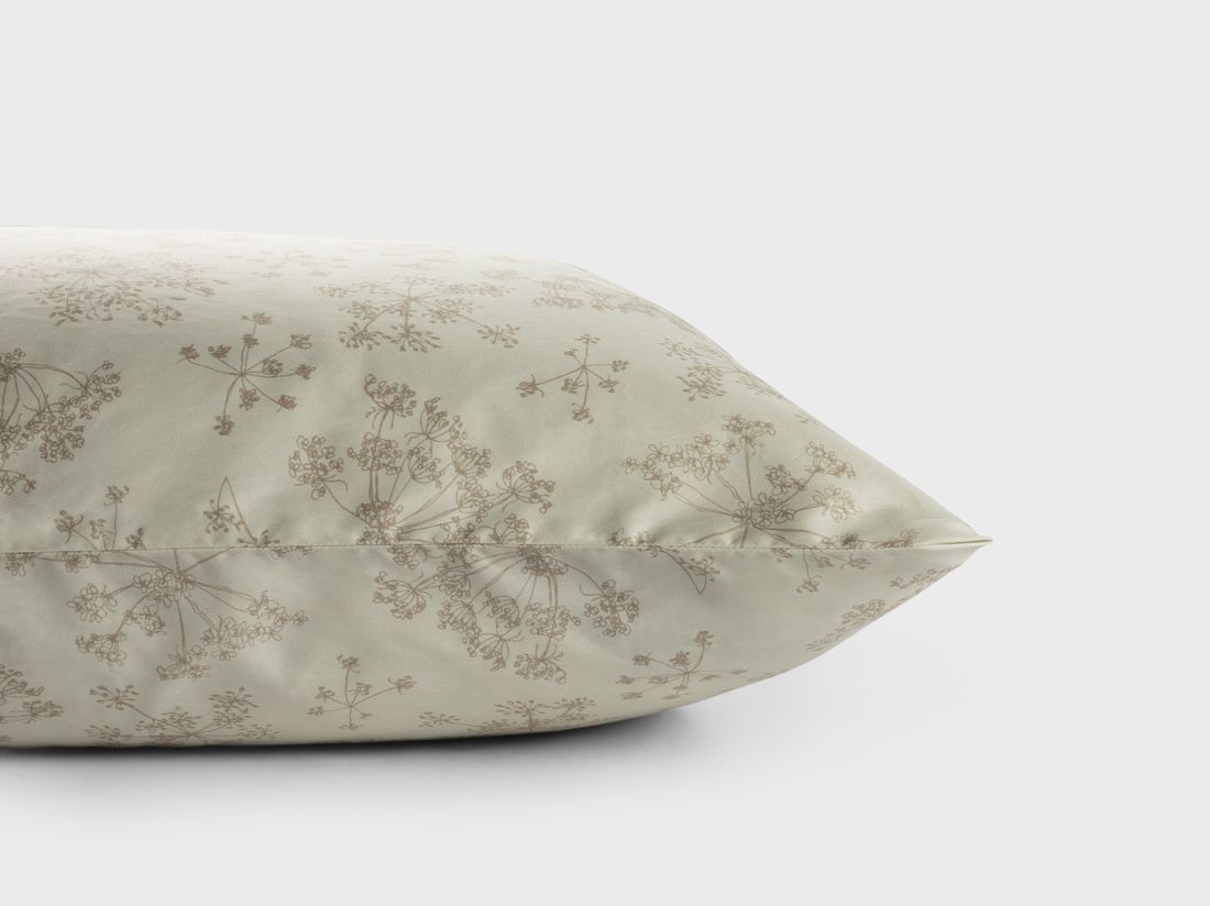 Kissenbezug Baumwollsatin Naturell Bloom