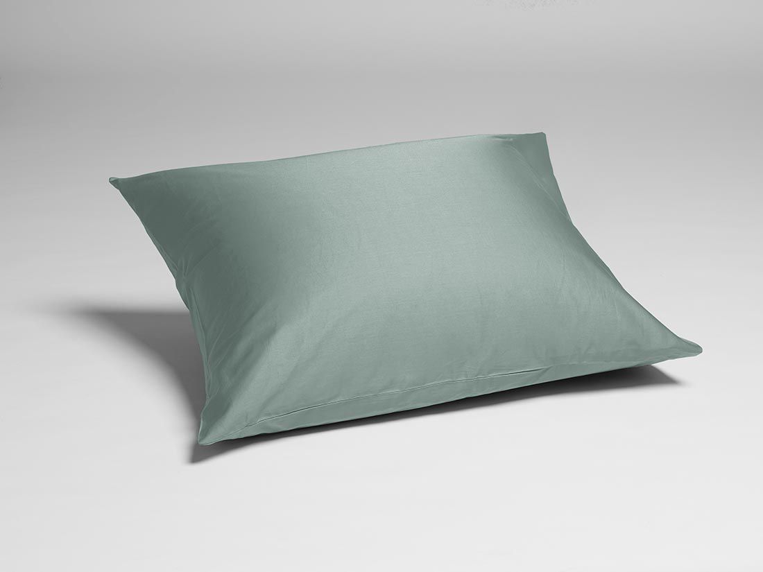 Parure de lit satin de coton vert d'eau