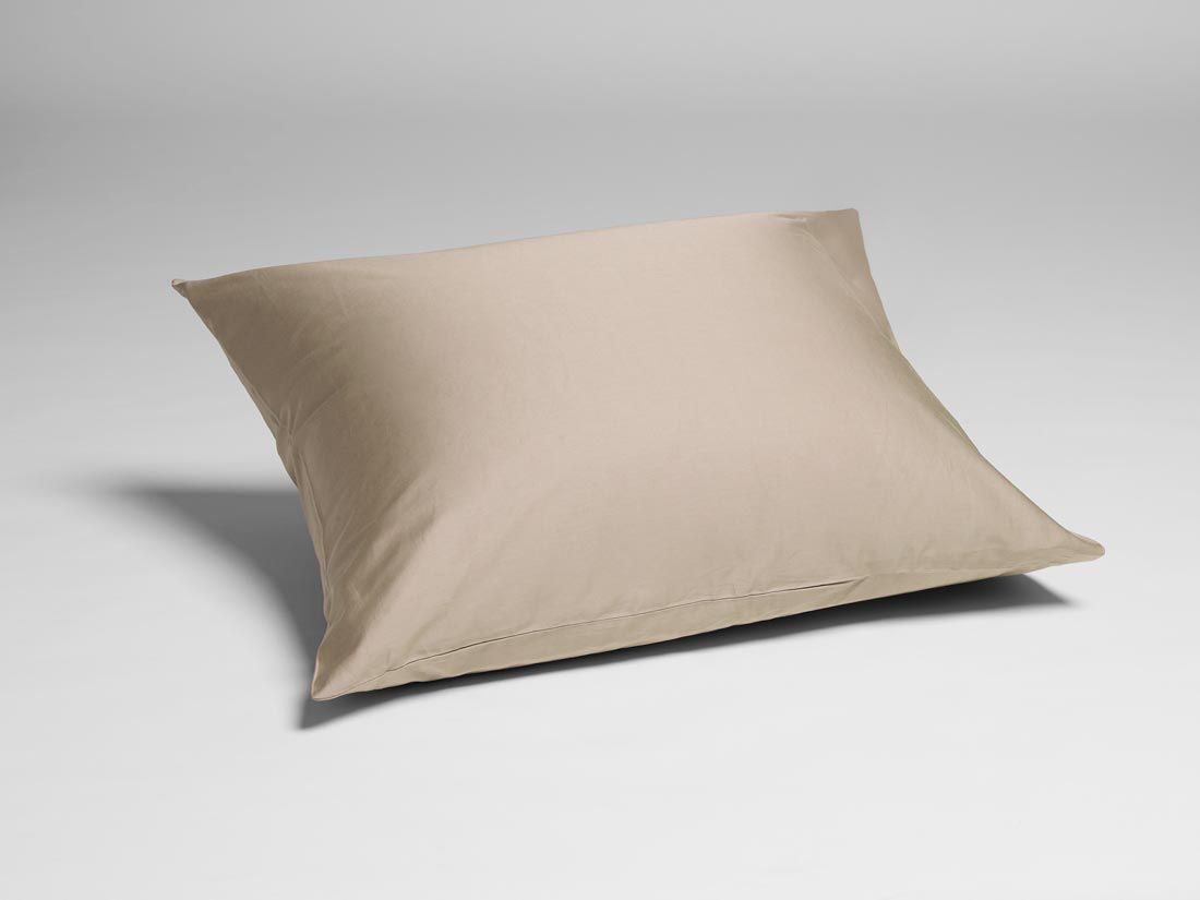 Parure de lit satin de coton taupe chaud