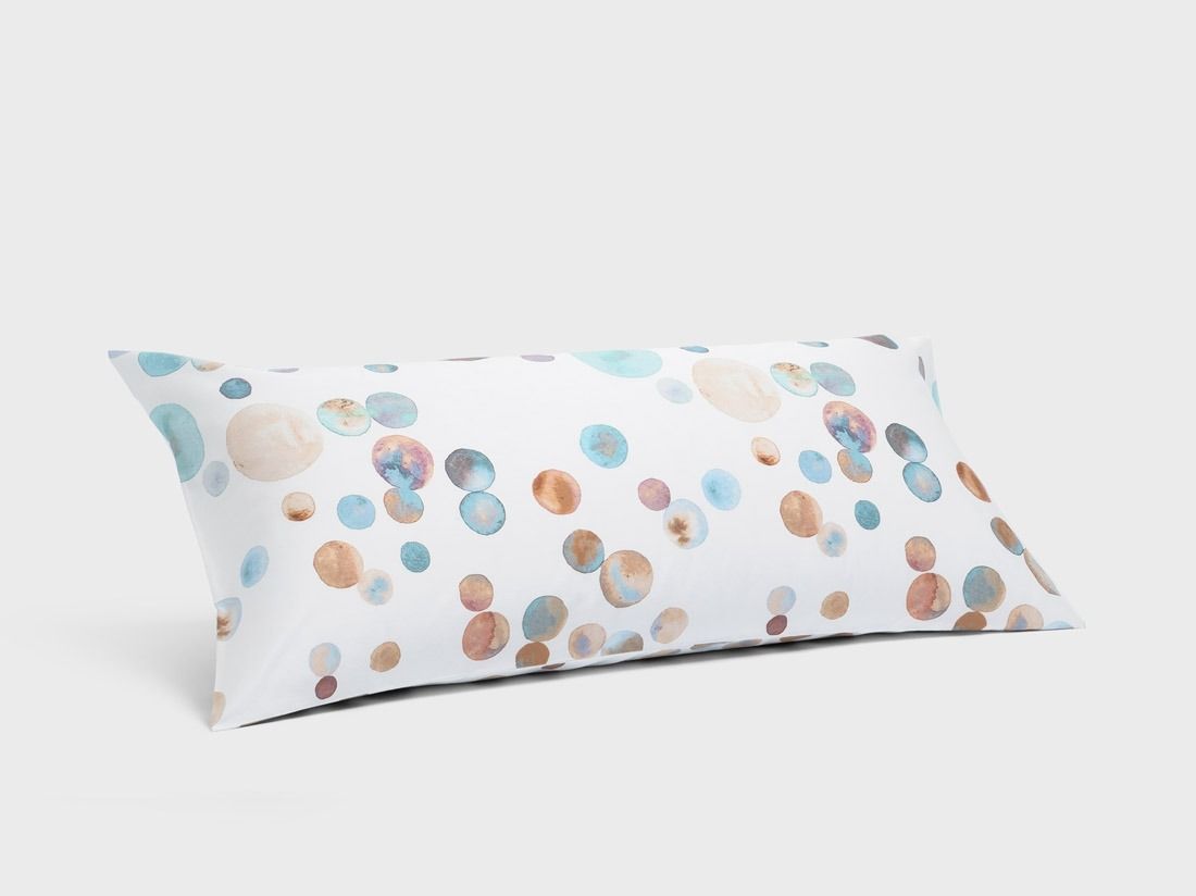 Kussensloop katoensatijn watercolor dots multicolor