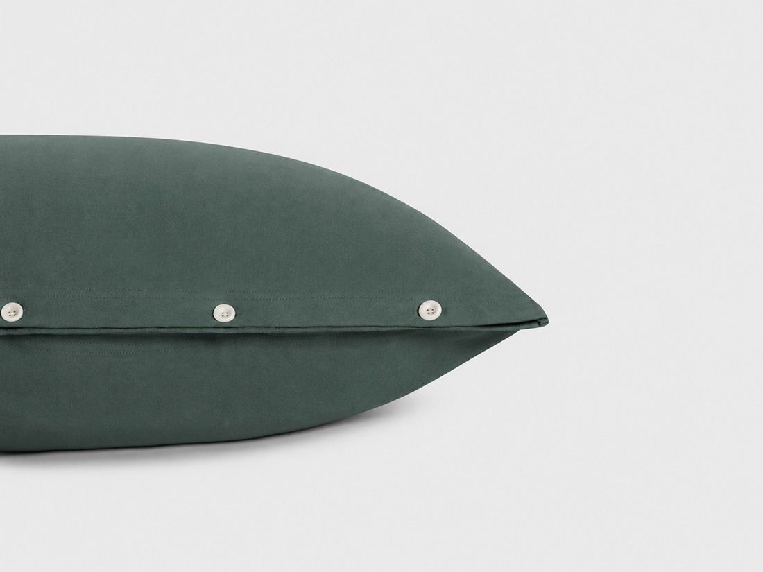 Parure de lit jersey vert pin