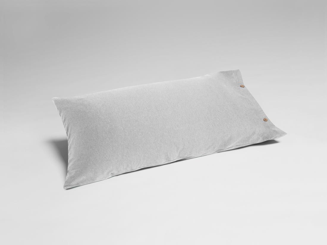 Kissenbezug Baumwolljersey White Grey